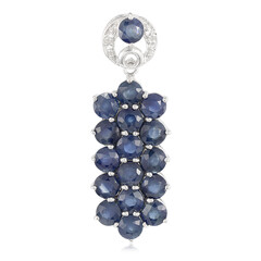 Pendentif en argent et Saphir bleu