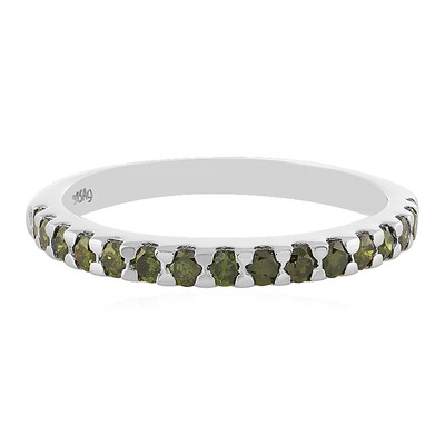 Bague en argent et Diamant vert I3