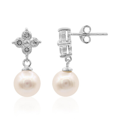 Boucles d'oreilles en argent et Perle de culture d'eau douce