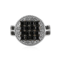 Bague en argent et Spinelle noir