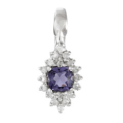 Pendentif en argent et Quartz Myrtille