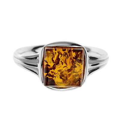 Bague en argent et Ambre baltique (dagen)