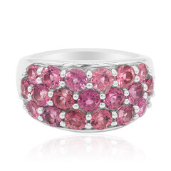 Bague en argent et Tourmaline rose