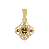 Pendentif en argent et Diamant bleu I3