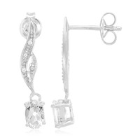 Boucles d'oreilles en argent et Goshénite