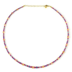 Collier en argent et Rubis de Madagascar