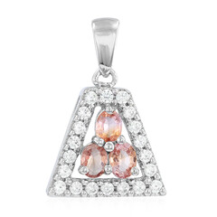 Pendentif en argent et Saphir Padparadscha