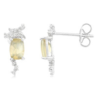Boucles d'oreilles en argent et Pierre soleil lunaire