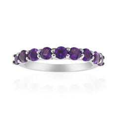 Bague en argent et Améthyste de Zambie