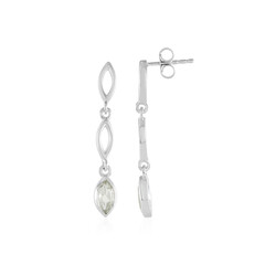 Boucles d'oreilles en argent et Améthyste verte