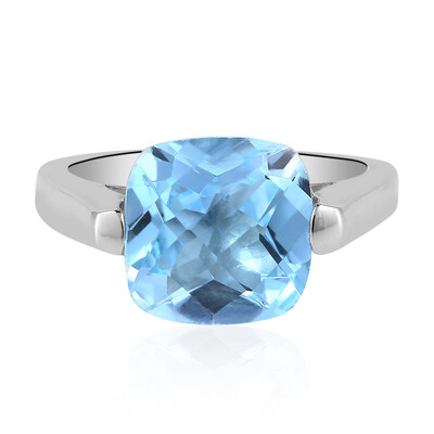 Bague en argent et Topaze bleu ciel