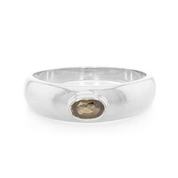 Bague pour homme en argent et Zircon cannelle