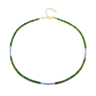 Collier en argent et Diopside de Russie
