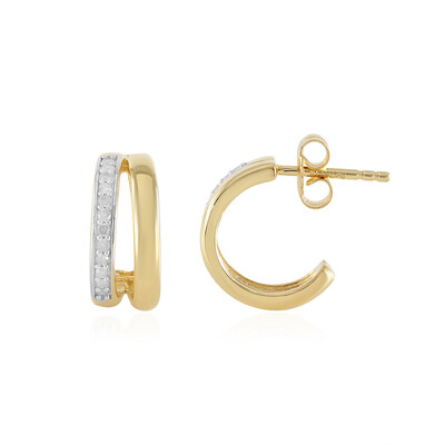 Boucles d'oreilles en argent et Diamant I3 (J)