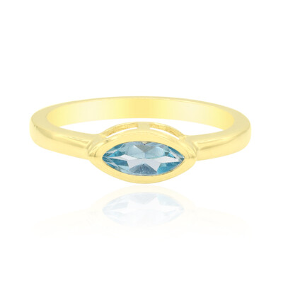 Bague en argent et Topaze bleu Suisse