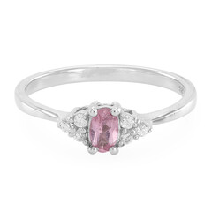 Bague en argent et Tourmaline cuprifère rose