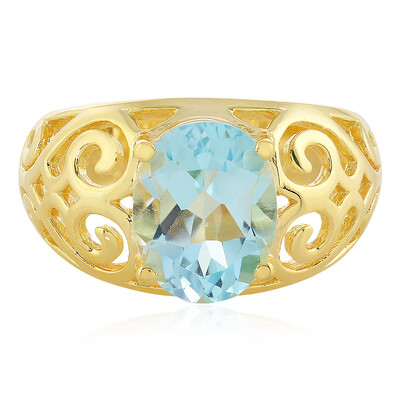 Bague en argent et Topaze bleu ciel