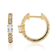 Boucles d'oreilles en argent et Topaze blanche