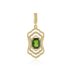 Pendentif en argent et Diopside de Russie