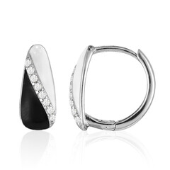 Boucles d'oreilles en argent et Topaze blanche
