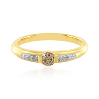 Bague en argent et Diamant Champagne PK
