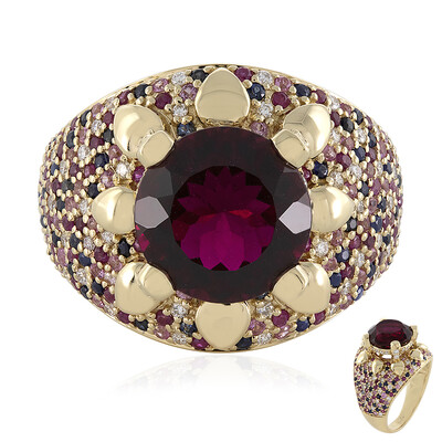 Bague en or et Rubellite AAA du Brésil (de Melo)
