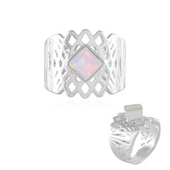 Bague en argent et Opale Welo AAA (de Melo)