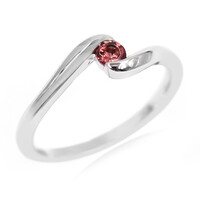 Bague en argent et Tourmaline rose