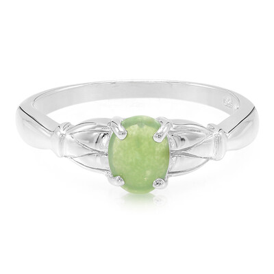 Bague en argent et Chrysoprase impériale
