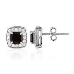 Boucles d'oreilles en argent et Grenat