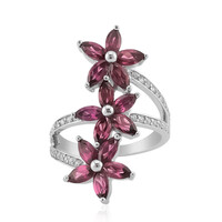 Bague en argent et Grenat Rhodolite