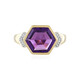 Bague en argent et Améthyste de Zambie