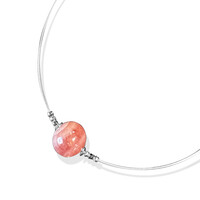 Collier en argent et Rhodochrosite