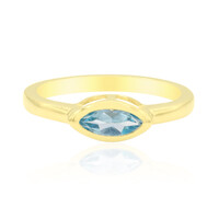 Bague en argent et Topaze bleu Suisse