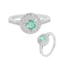 Bague en argent et Emeraude de Colombie