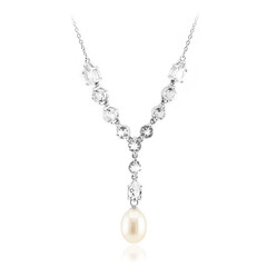 Collier en argent et Perle blanche de culture d'eau douce
