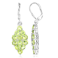 Boucles d'oreilles en argent et Péridot