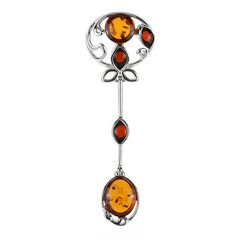 Pendentif en argent et Ambre baltique