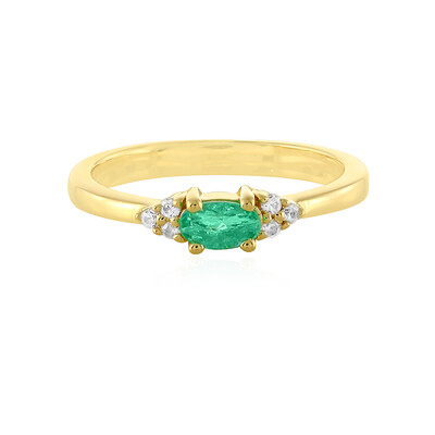 Bague en argent et Emeraude de Colombie