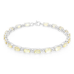 Bracelet en argent et Pierre soleil lunaire