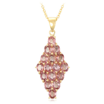 Collier en or et Saphir Padparadscha non chauffé (AMAYANI)