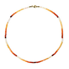 Collier en argent et Opale de Feu du Mexique (Riya)