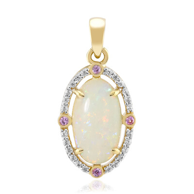 Pendentif en or et Opale blanche du Brésil
