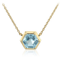 Collier en argent et Topaze bleu ciel