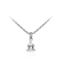 Collier en argent et Topaze blanche