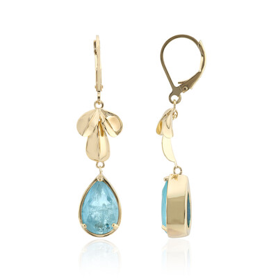 Boucles d'oreilles en argent et Quartz bleu pastel