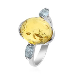 Bague en argent et Ambre baltique