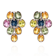 Boucles d'oreilles en argent et Saphir
