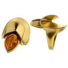 Bague en argent et Ambre baltique