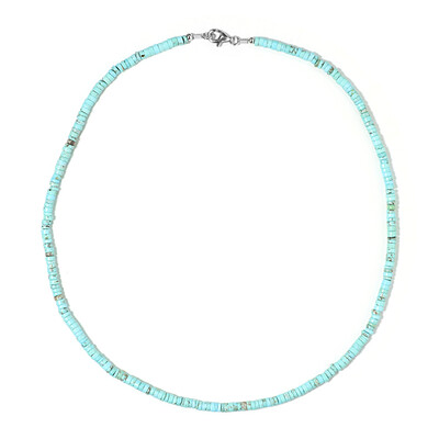 Collier en argent et Magnésite bleue